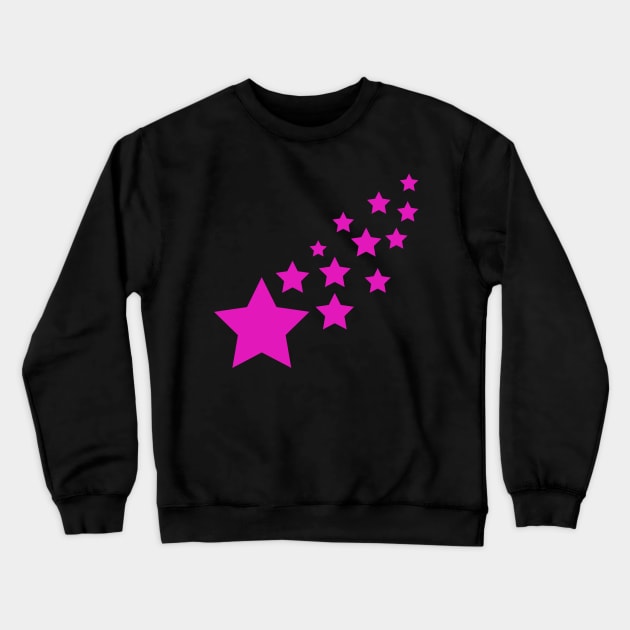 Pink Stars Crewneck Sweatshirt by Celtic Morrigan